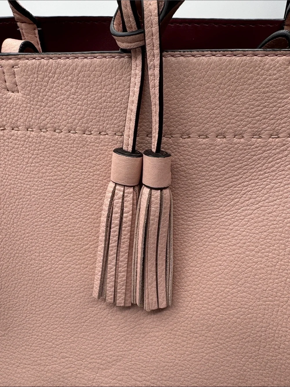 Tory Burch McGraw Leather Tote Dusty Pink